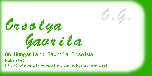 orsolya gavrila business card